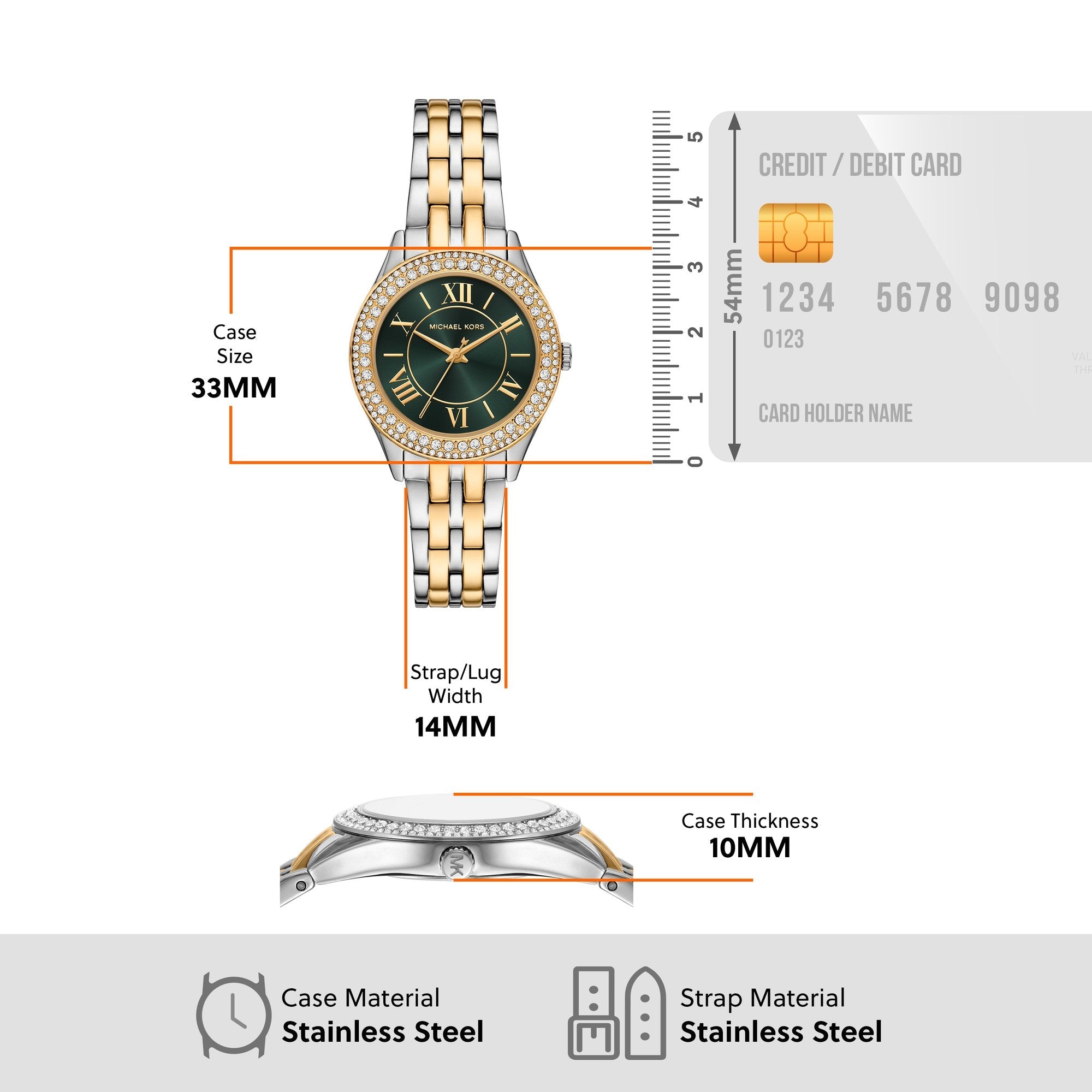 Michael Kors women's watch, green dial (view 8)
