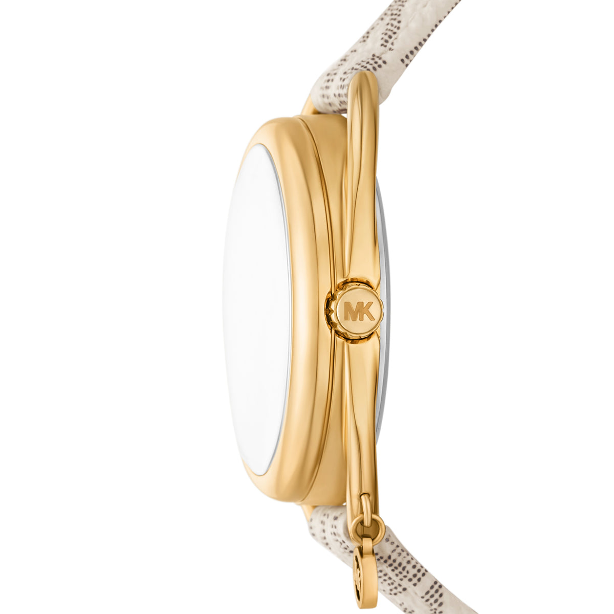 Michael Kors Leia 33mm Gold-Tone White Strap Watch MK7680