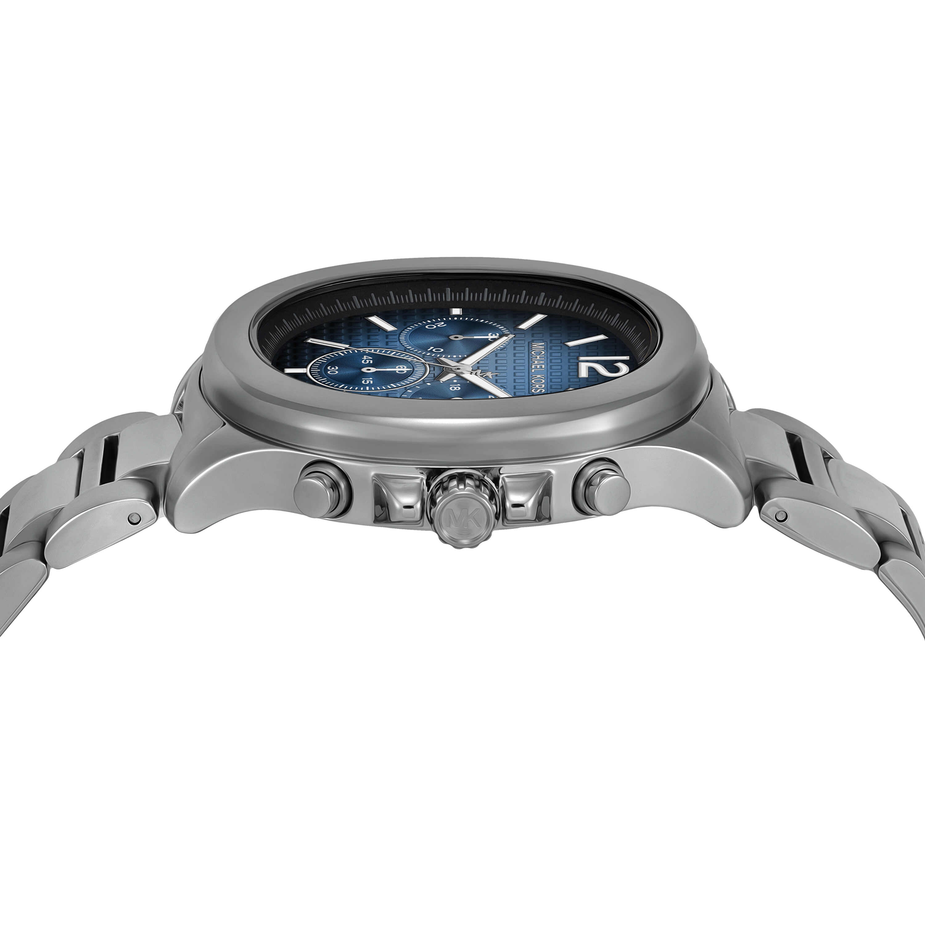 Michael Kors Sage Blue Dial Gunmetal Stainless Steel Watch MK9213