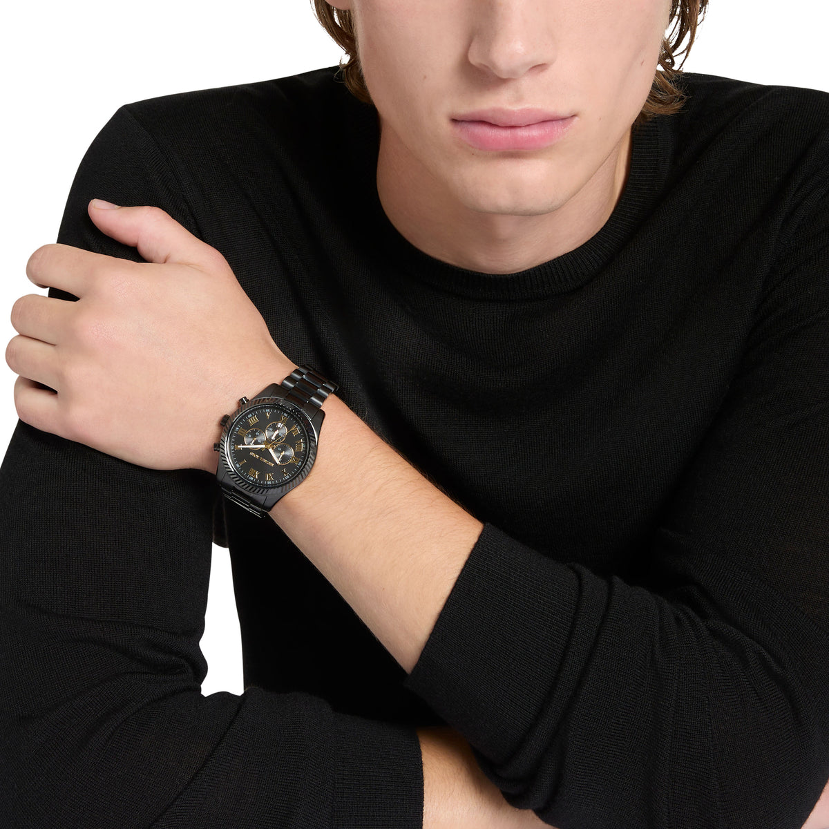 Michael Kors Lexington Chrono Black MK9297 on the wrist