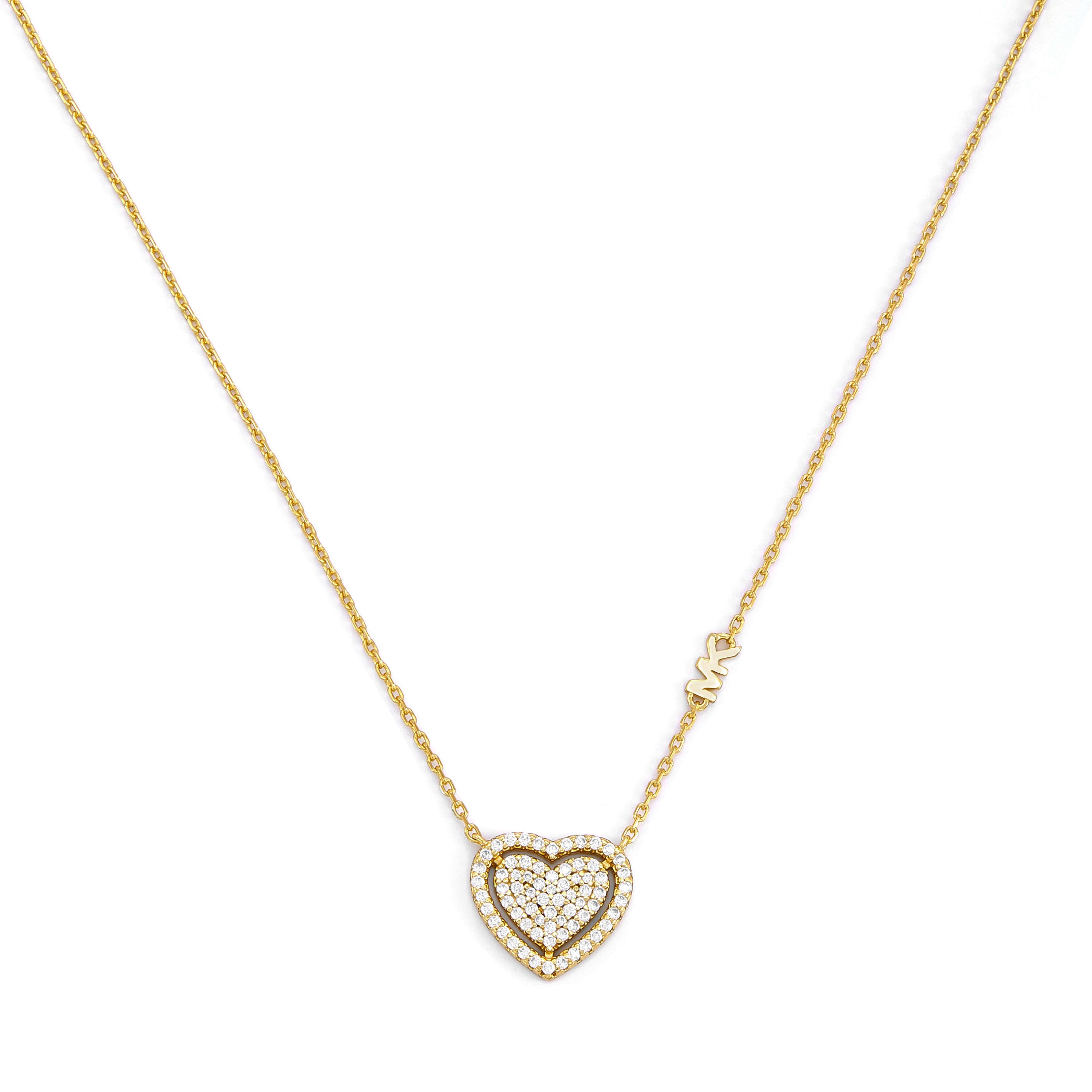 Michael Kors Premium Gold Jewellery Necklace and Earing Set MKC1756CZSET