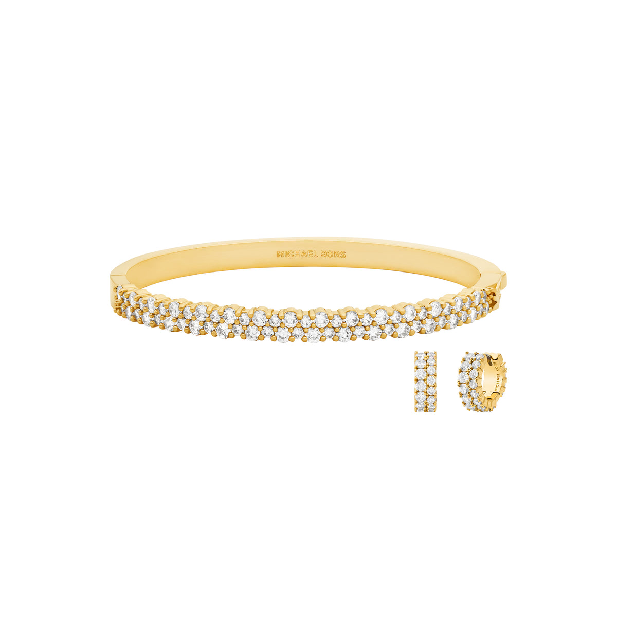 Michael Kors Pavé Bangle Gift Set MKJ8714SET front view
