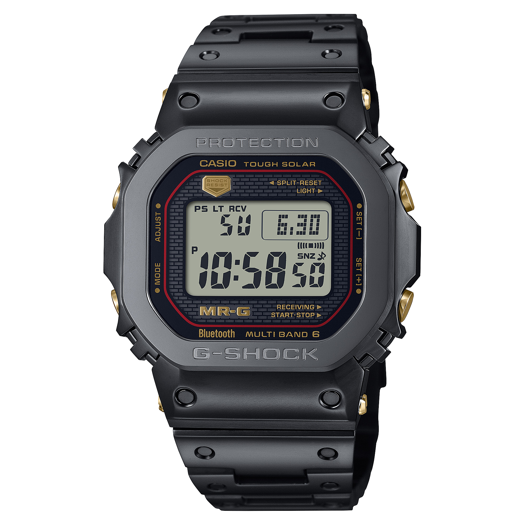 G-Shock MR-G Solar Black Dial Titanium Band Watch MRGB5000B-1D