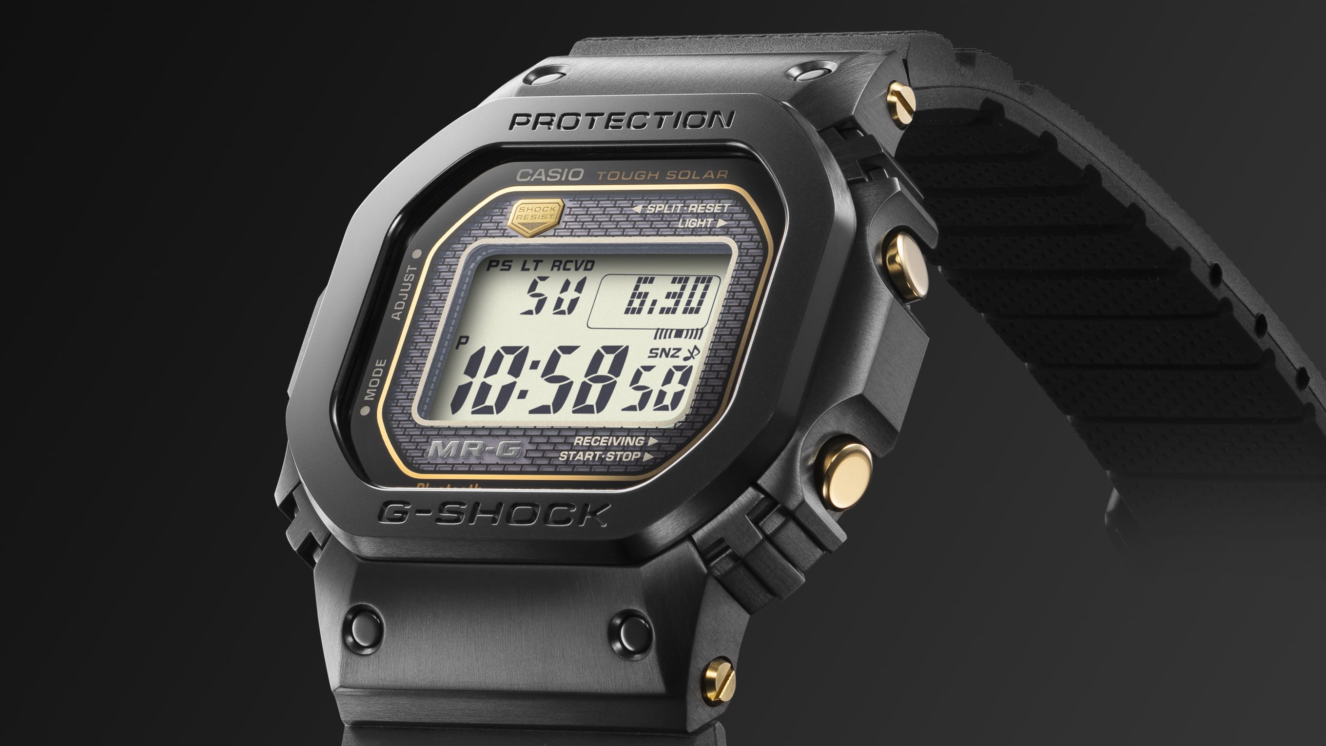 G-Shock MR-G Black Dial Black Resin Band Watch MRGB5000R-1D