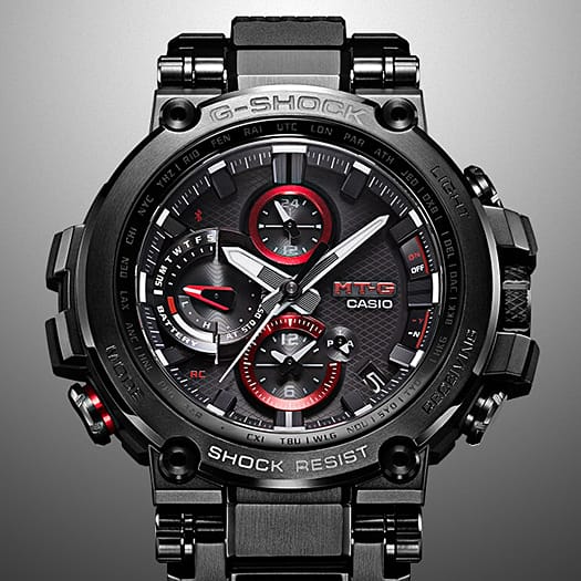 G-Shock MTGB1000B-1A 高级防震黑色树脂表带手表