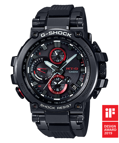 G-Shock MTGB1000B-1A 高级防震黑色树脂表带手表