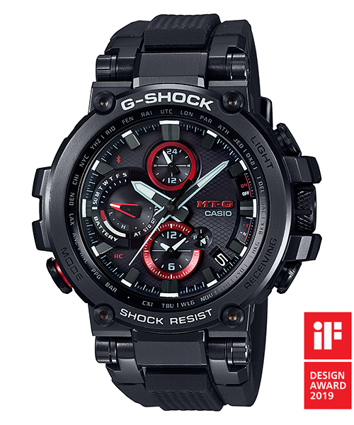 G-Shock MTGB1000B-1A 高级防震黑色树脂表带手表