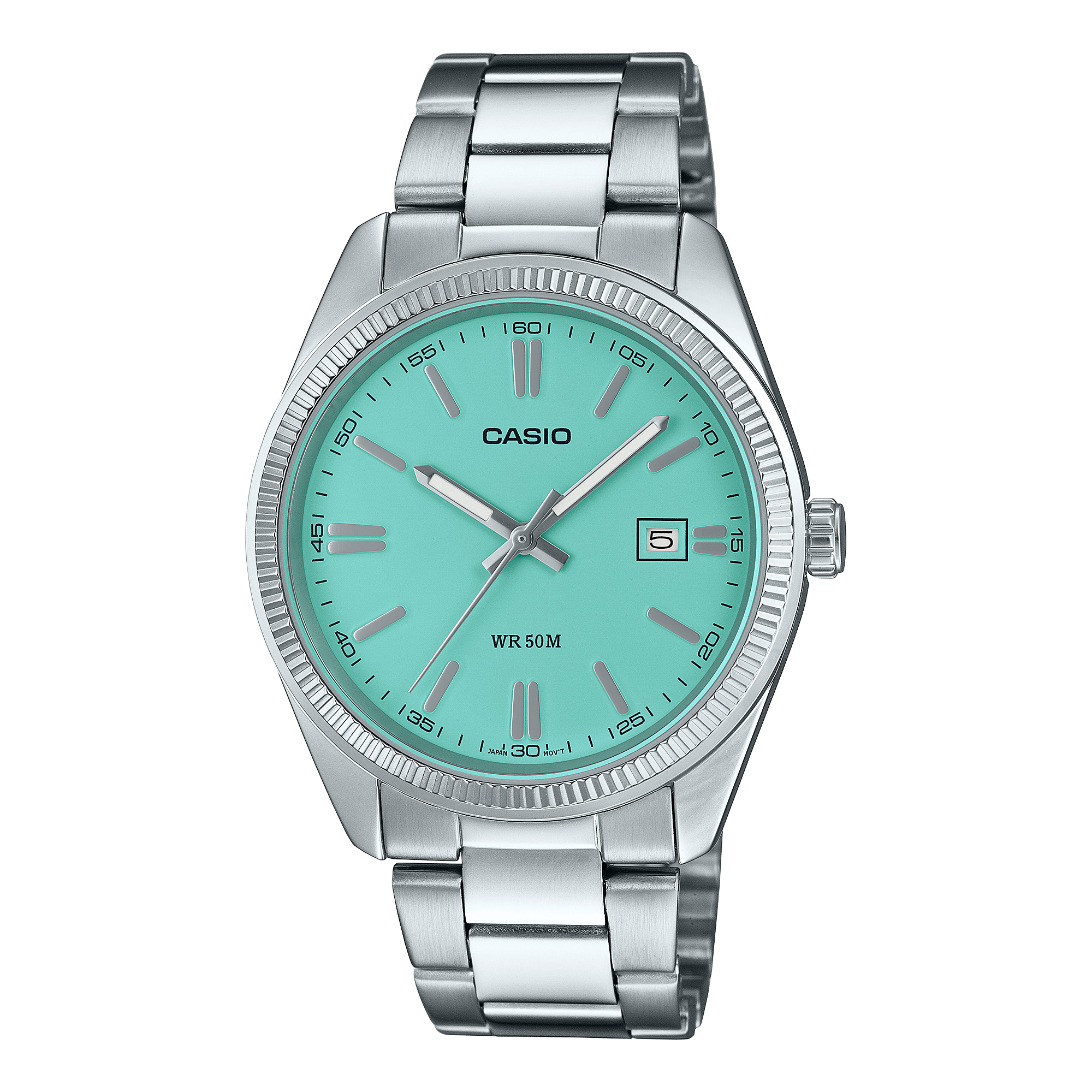 Casio Analog Blue Dial Silver Stainless Steel Watch MTP1302PD-2A2