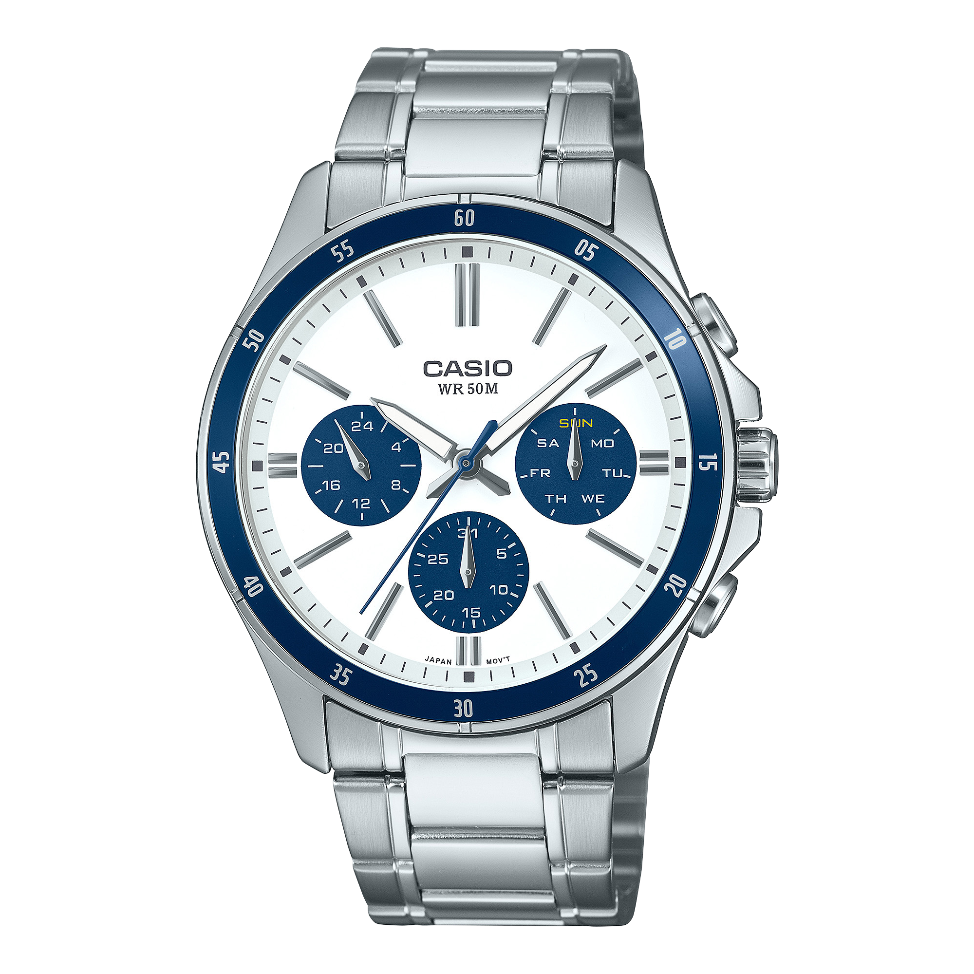 Casio Standard White Dial Stainless Steel Watch MTP1374D-7A2