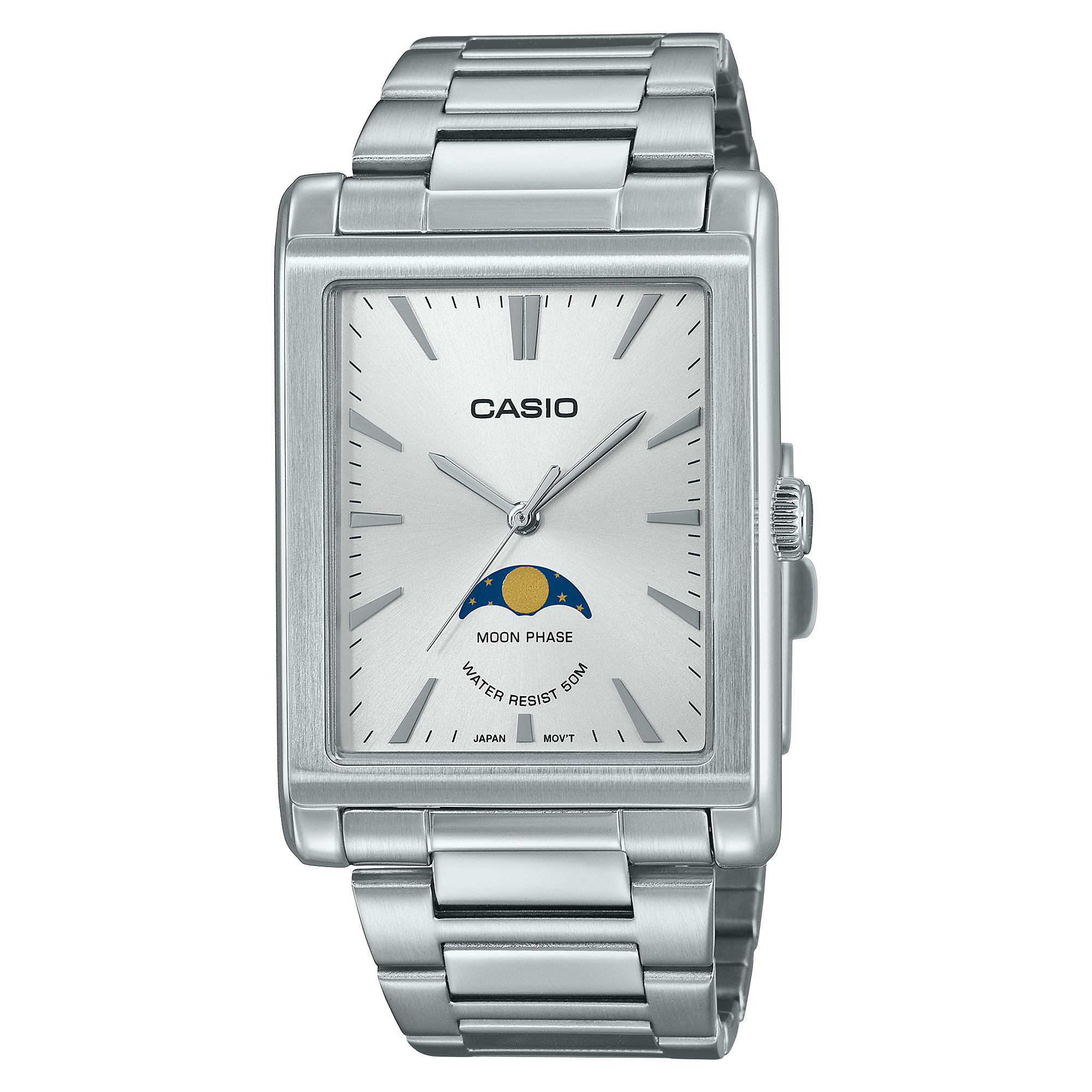 Casio Standard Silver Dial Stainless Steel Watch MTPM105D-7A