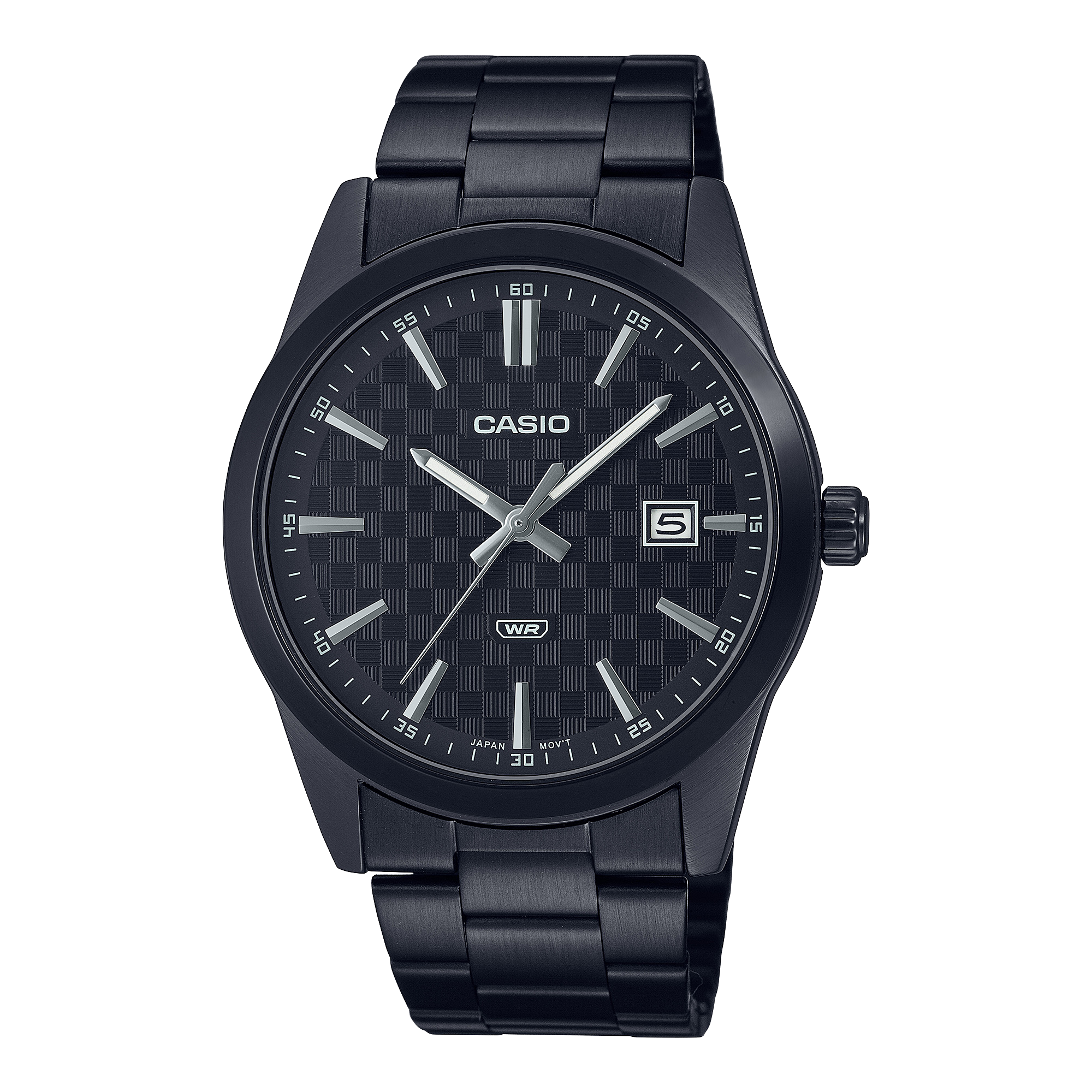 Casio Black Stainless Steel Band Watch MTPVD03B-1A