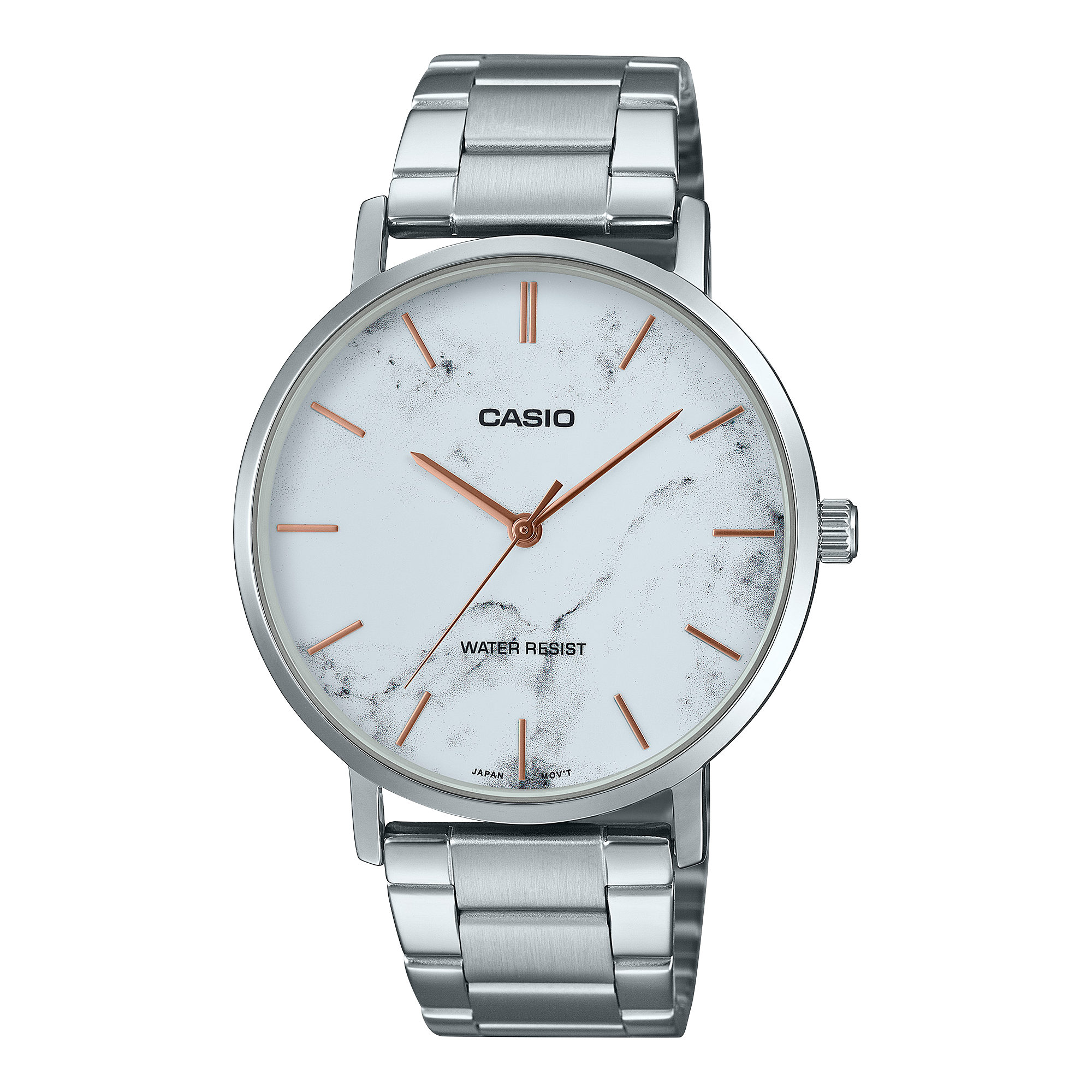 Casio Standard White Dial Stainless Steel Watch MTP-VT01DM-7A