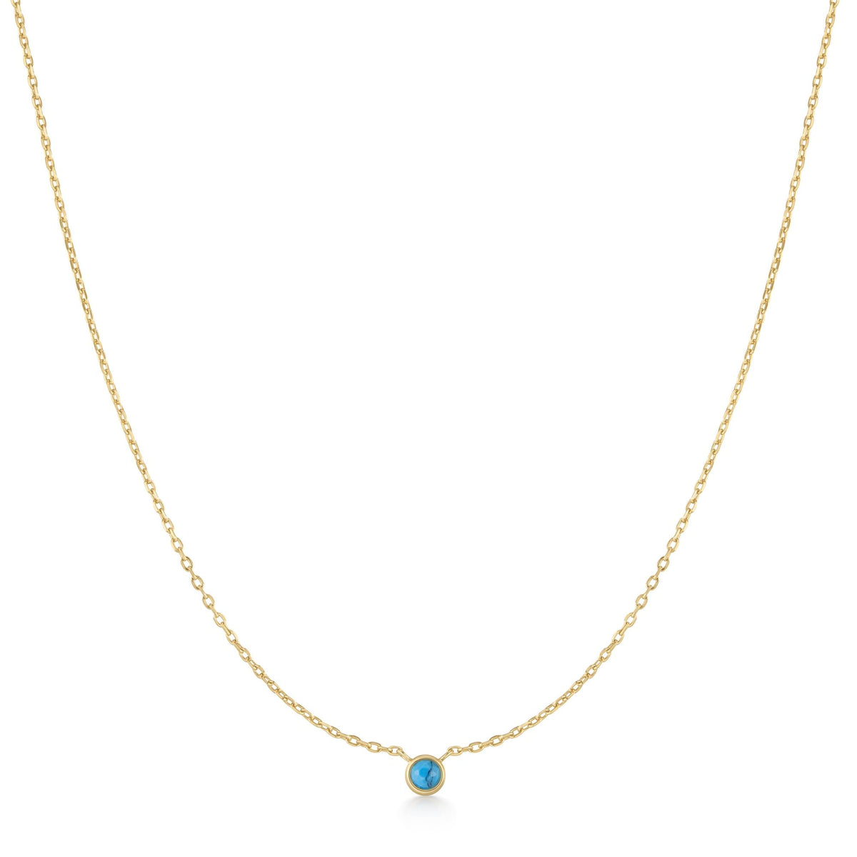 Ania Haie Gold Bezel-Set Lab-Created Turquoise Solitaire Necklace