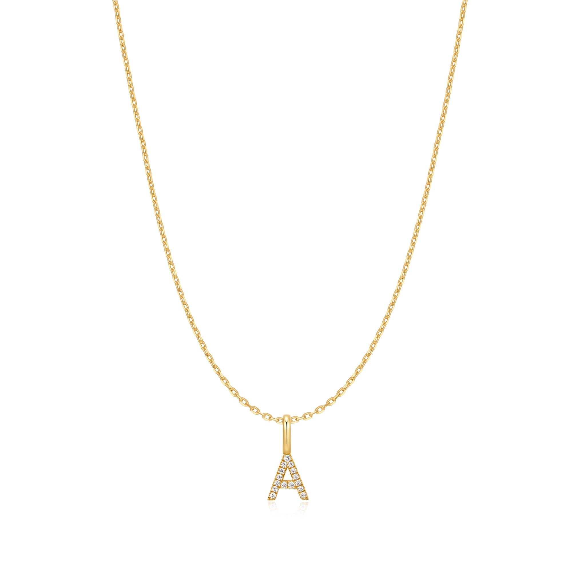 Ania Haie Gold Letter A Initial Necklace