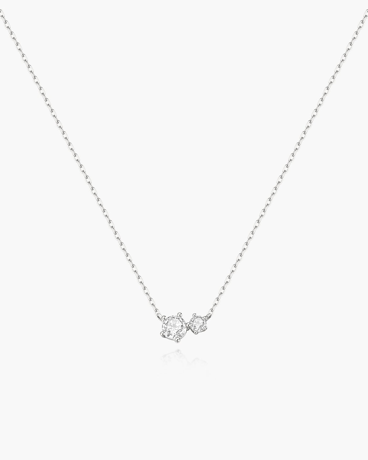 Ania Haie Silver Prong Set Duo Necklace