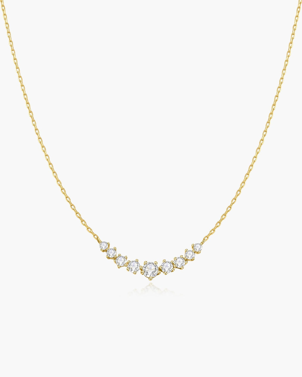 Ania Haie Gold Graduated Pave Arc Necklace
