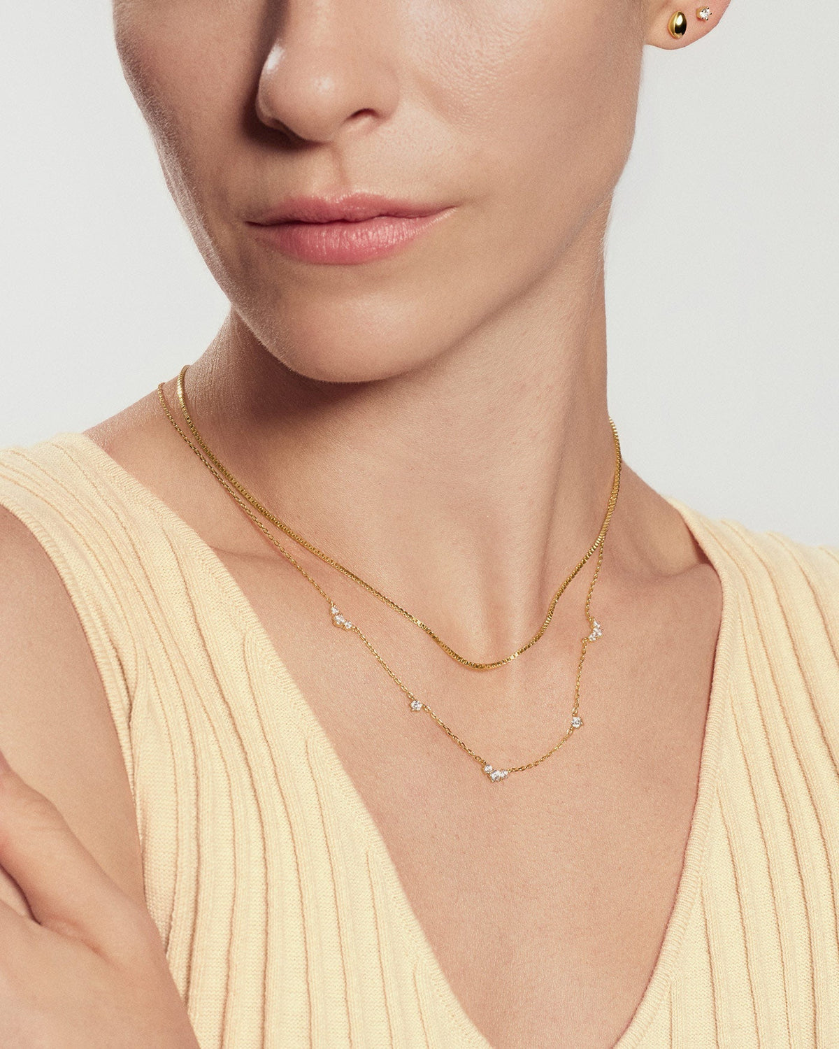 Ania Haie Gold Cluster & Single Station Necklace