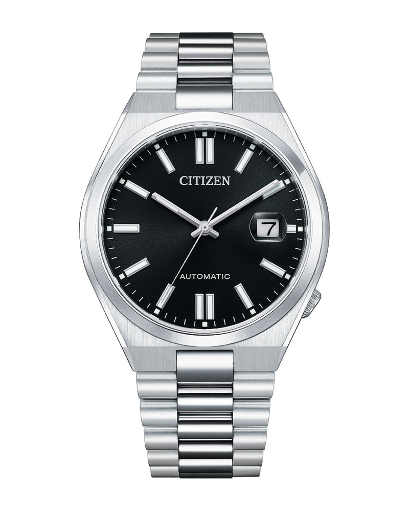 Citizen Tsuyosa Automatic Silver Stainless Steel Black Dial Watch NJ0150-81E