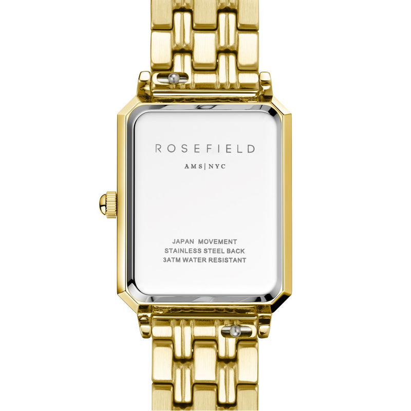 Rosefield Octagon XS Emerald Steel Gold Watch OEGSG-O79