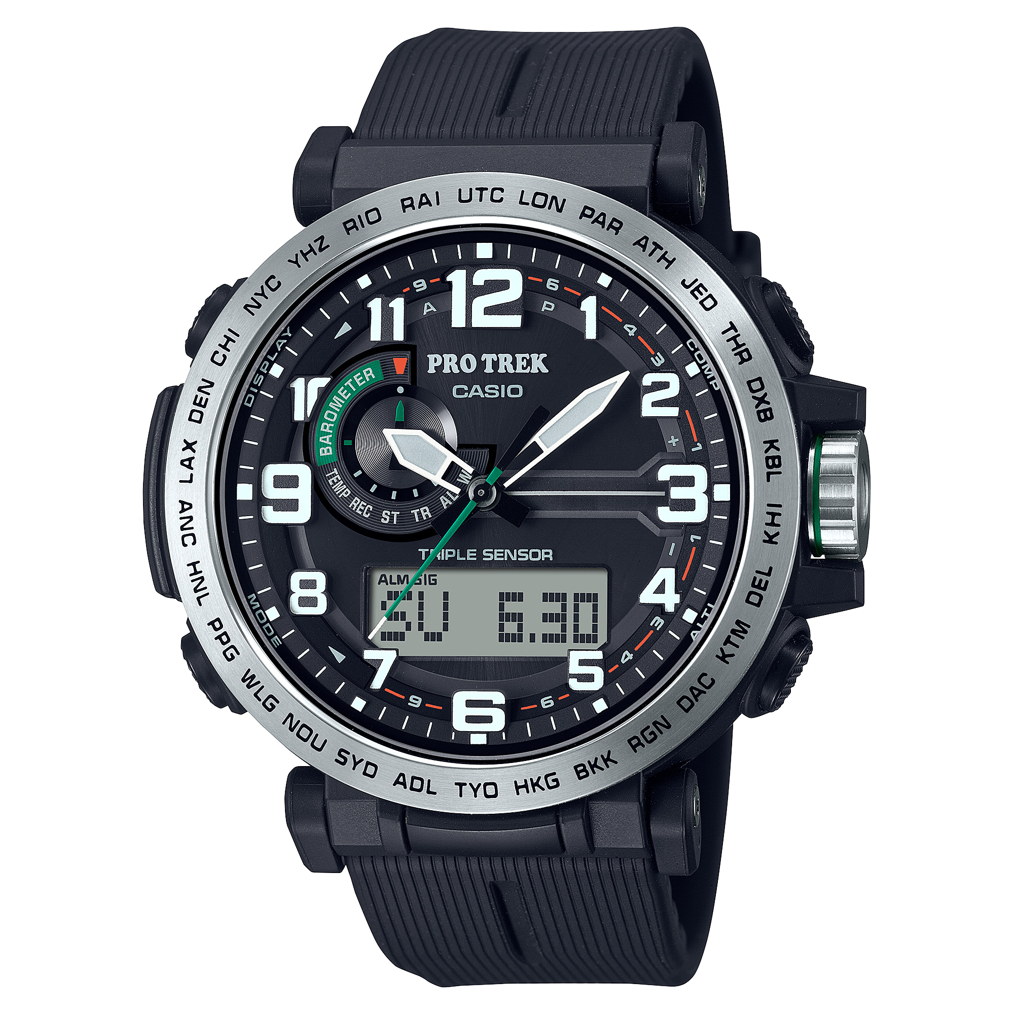Casio Protek DUO Black Resin Band Watch PRG601-1D