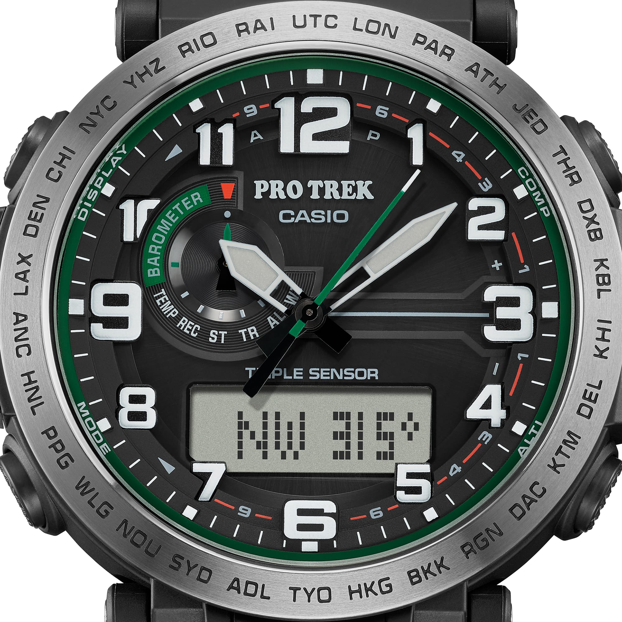Casio Protek DUO Black Resin Band Watch PRG601-1D