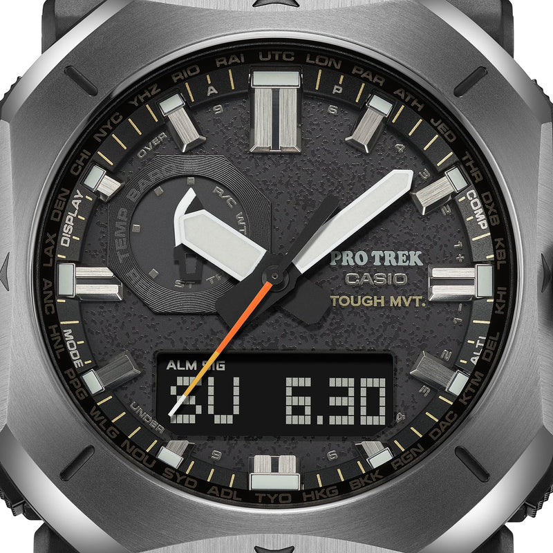 a close up of a watch on a white background