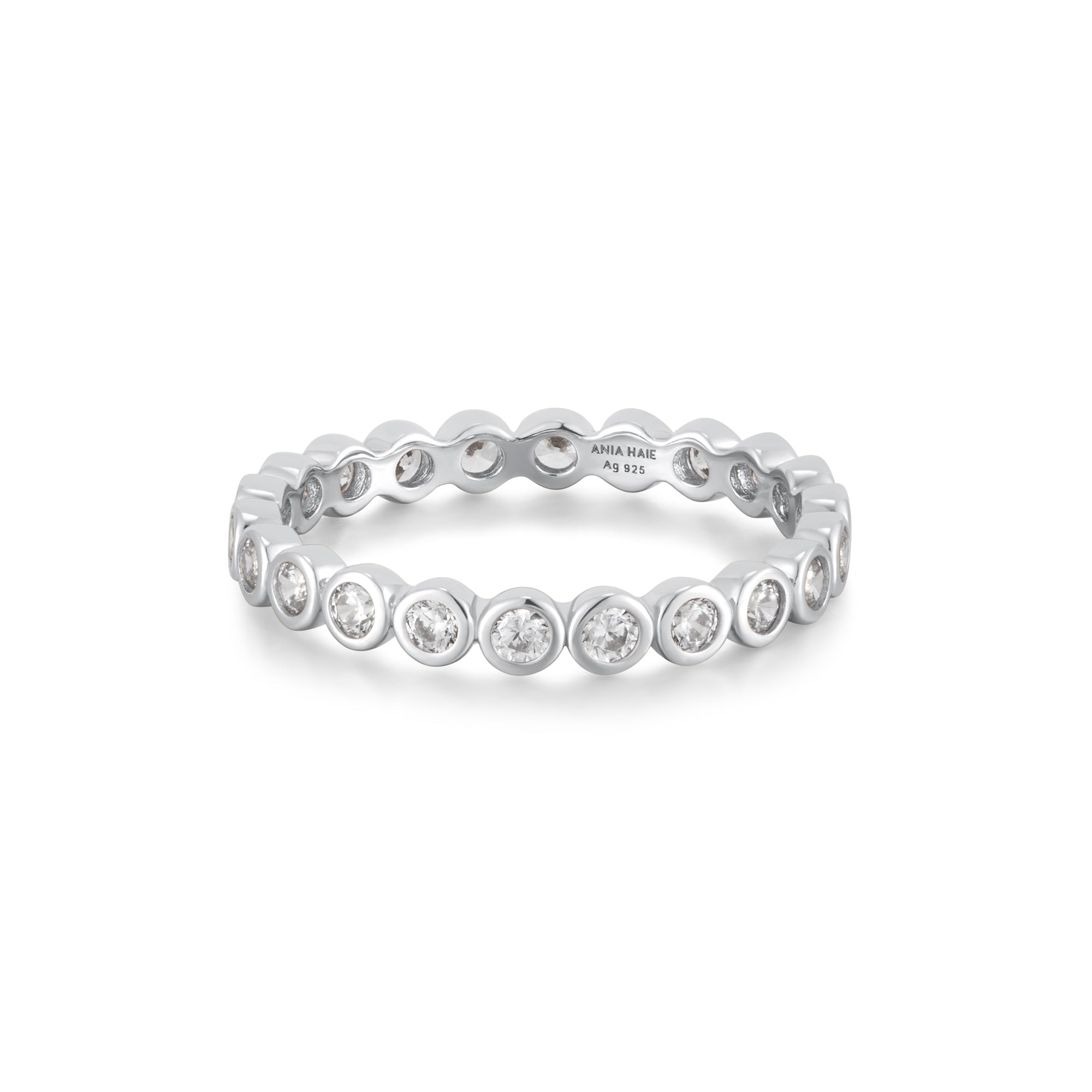 Ania Haie Silver Bezel Set Ring Modern Luxury Affordable Jewelry