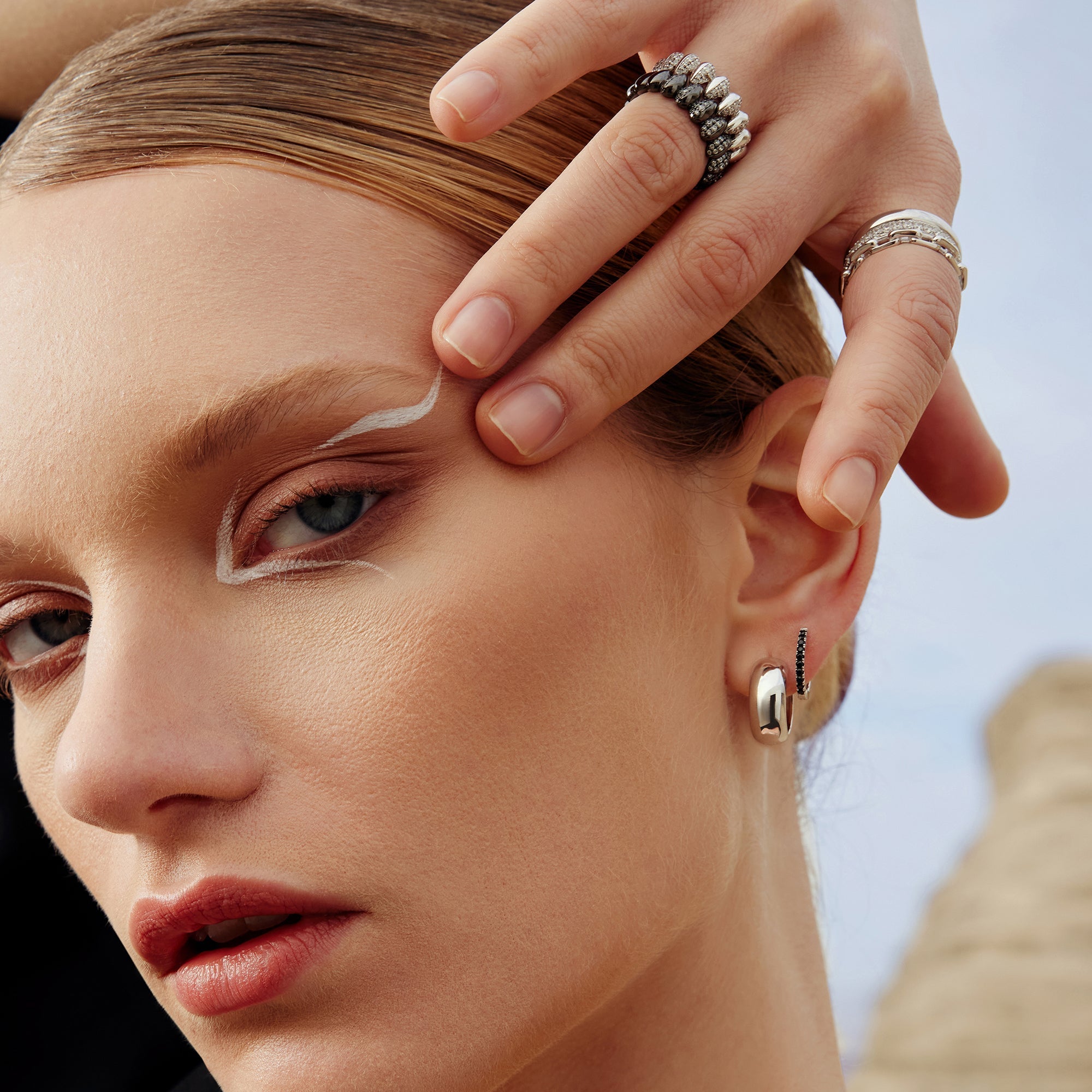 Ania Haie Silver Sparkling Spike Ring Bold Elegant Statement Jewelry