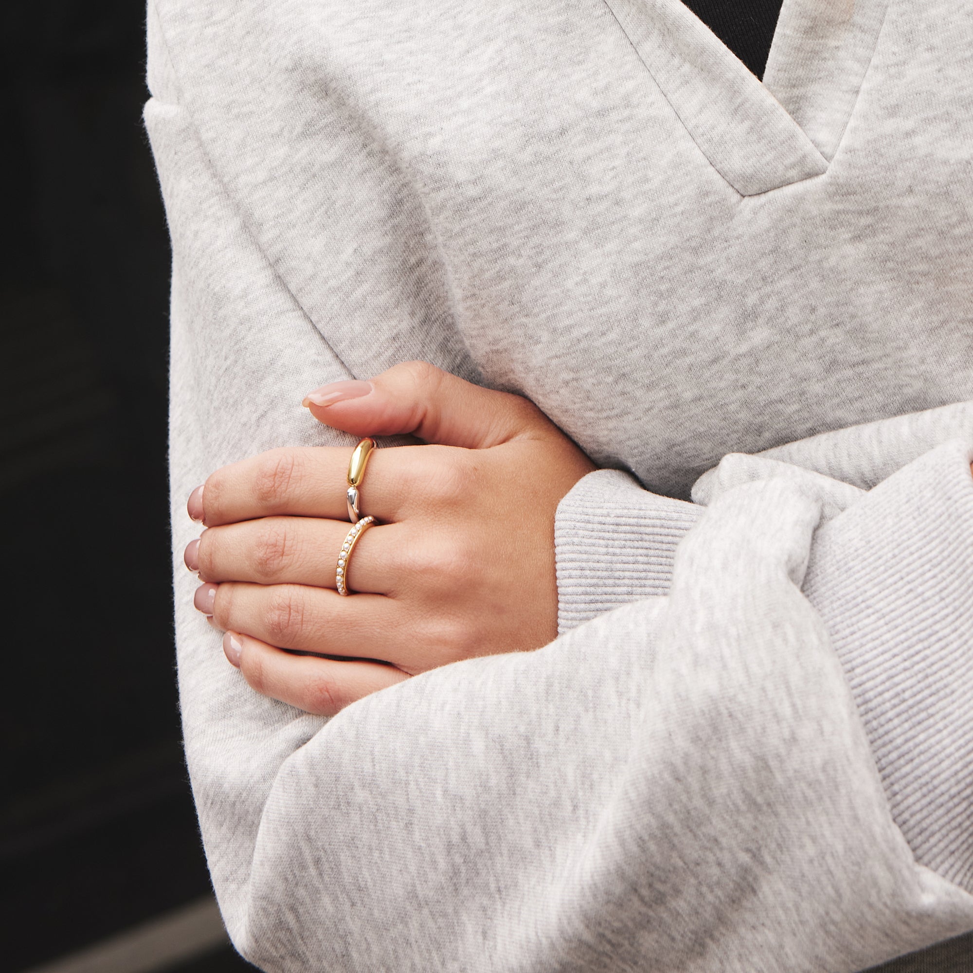 Ania Haie Two Tone Statement Ring Modern Design Affordable Luxury