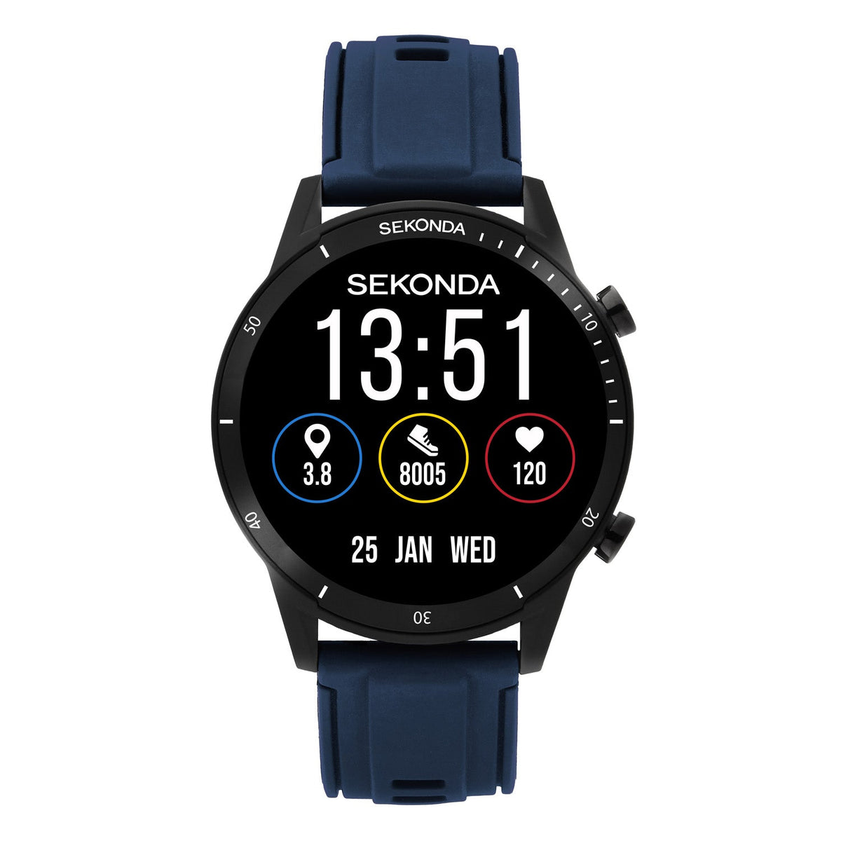 Sekonda Active Go LCD Display 45mm Unisex Watch Blue SK30288