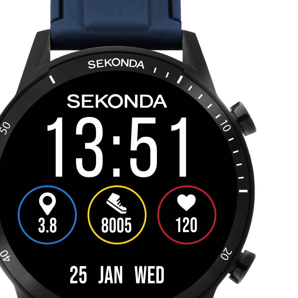 Sekonda Active Go LCD Display 45mm Unisex Watch Blue SK30288