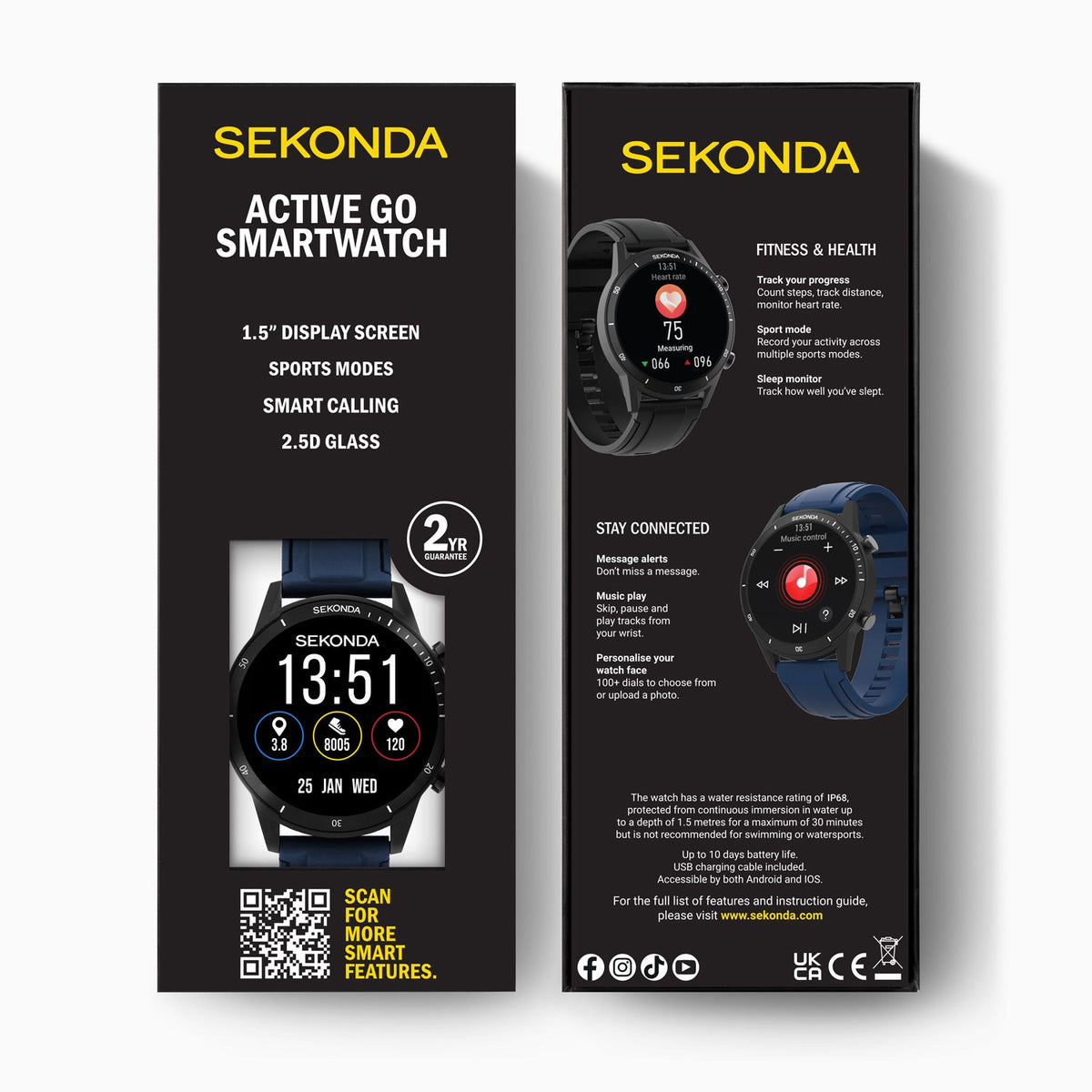 Sekonda Active Go LCD Display 45mm Unisex Watch Blue SK30288