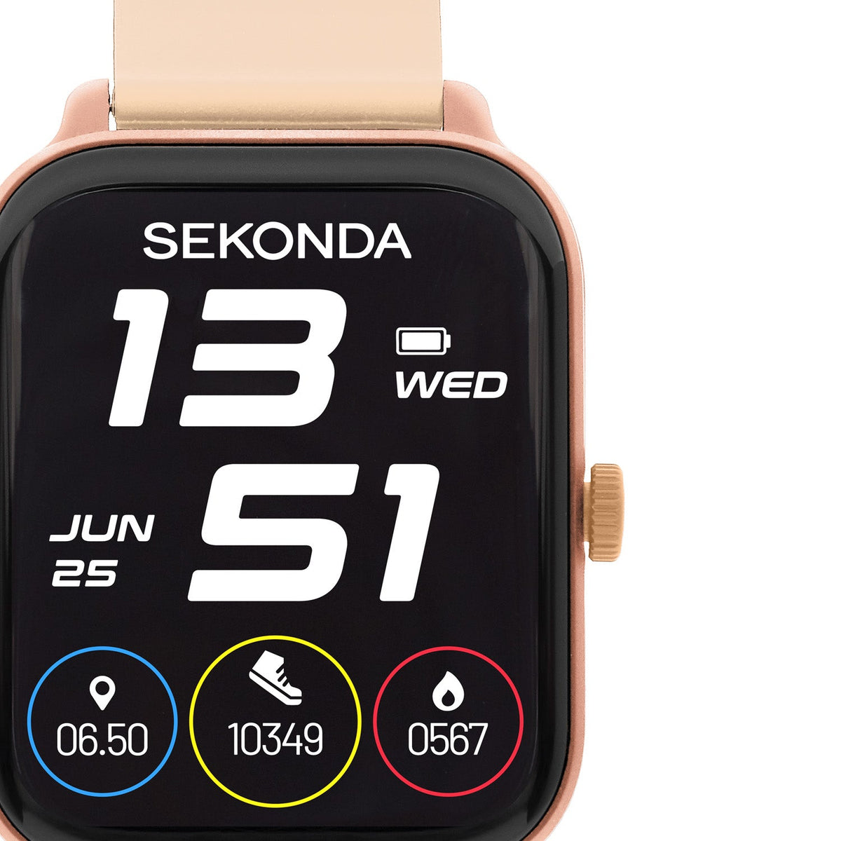 Sekonda Motion Go LCD Display 37mm Unisex Watch Pink SK30290