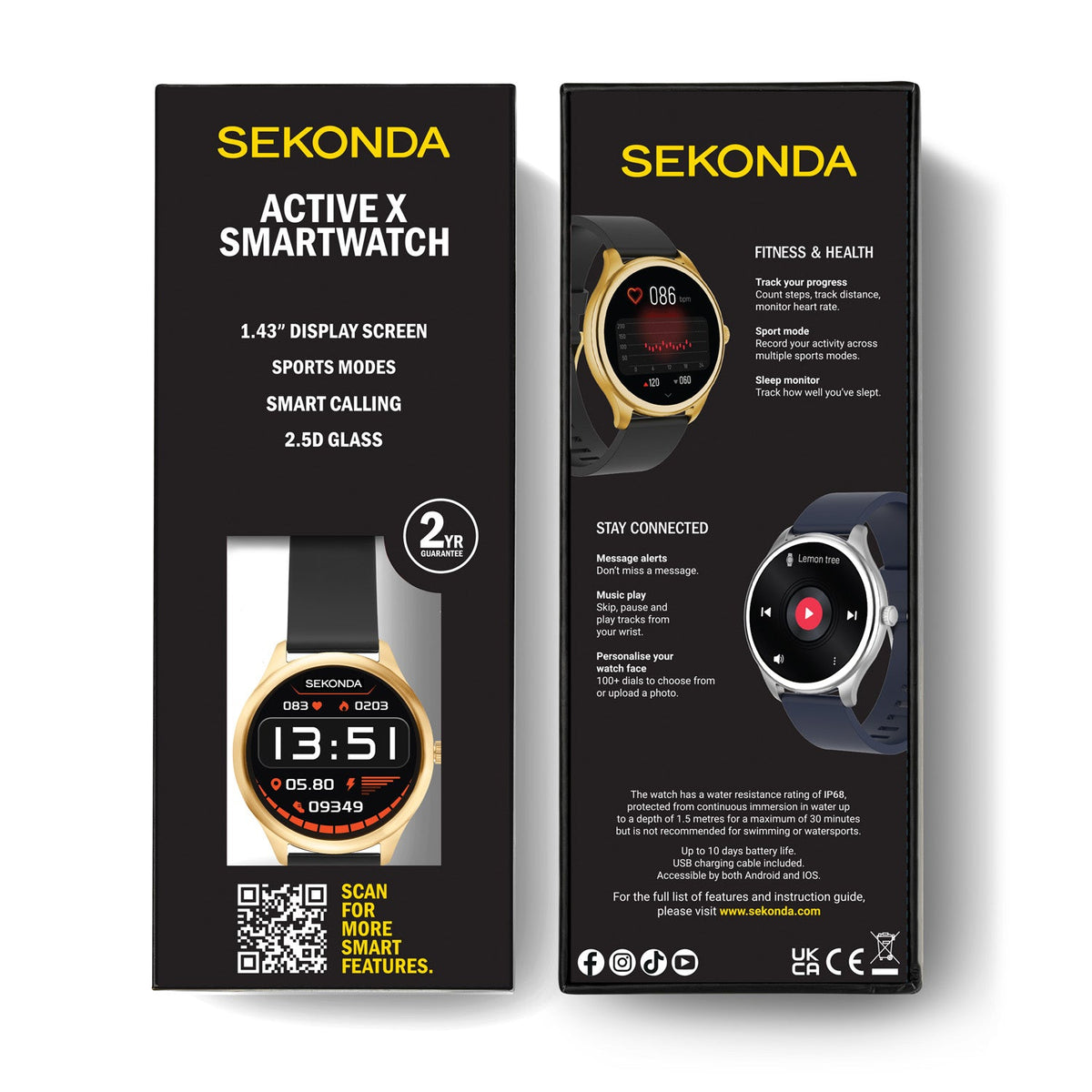 Sekonda Active X LCD Display 43mm Unisex Watch Black SK30291