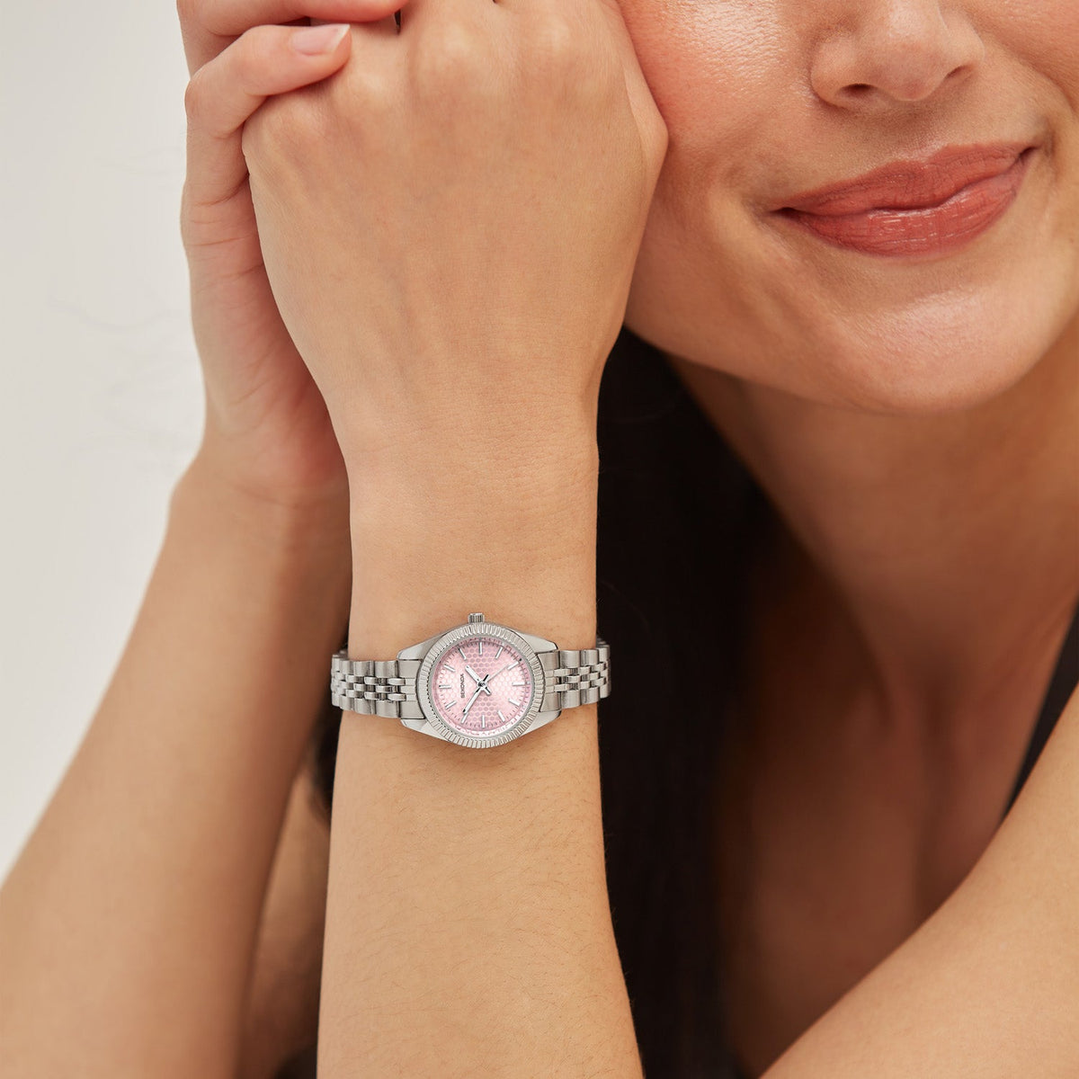 Sekonda Francis Pink Dial 26mm Womens Watch Silver SK40728