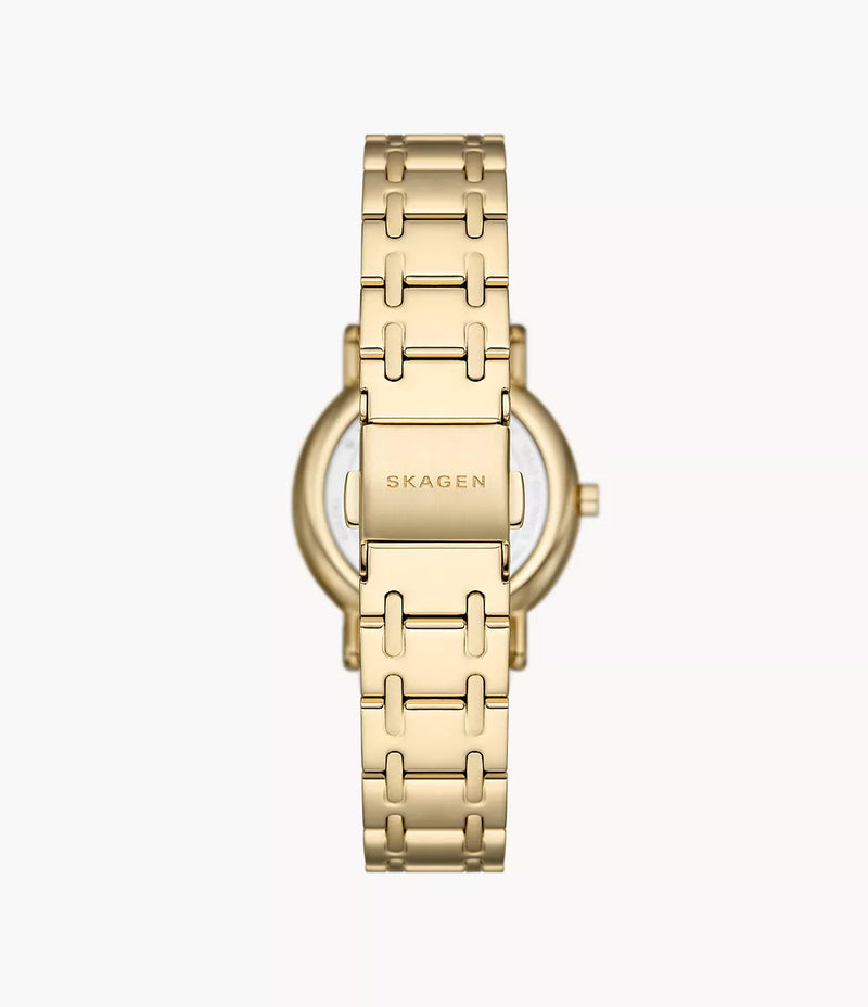 Elegant Skagen Signatur Lille Gold Stainless Steel Watch - Minimalist Two-Hand Design SKW3124