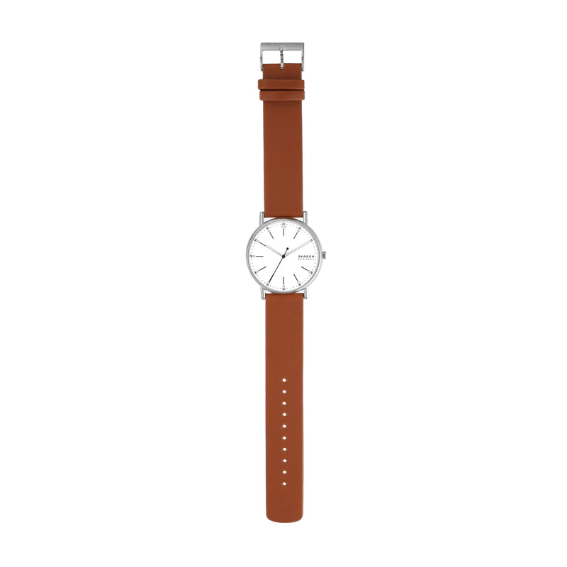 Skagen Signatur SKW6903 经典三手提行李箱皮革手表