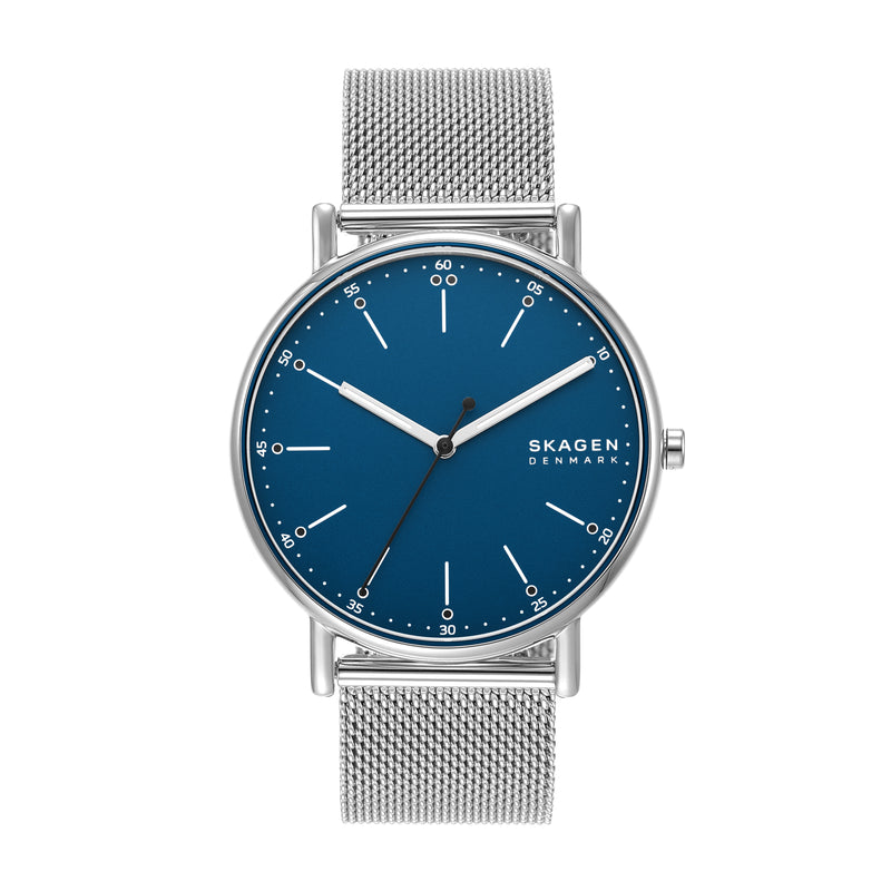 Skagen Signatur Silver Stainless Steel Mesh Watch with Three-Hand Movement - SKW6904