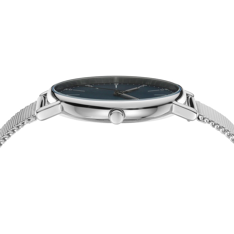 Skagen Signatur Silver Stainless Steel Mesh Watch with Three-Hand Movement - SKW6904