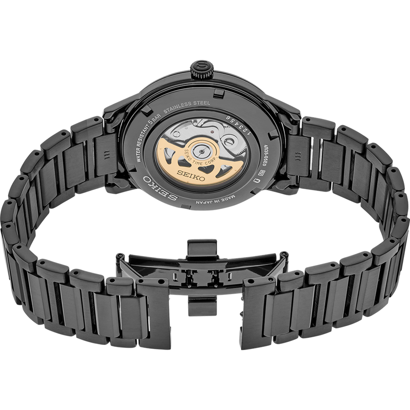 Seiko Presage Automatic Black Dial Watch for Men SRPJ15J