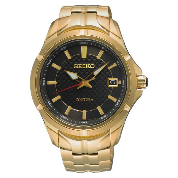 Seiko Coutura 黑色表盘不锈钢手表 SUR566P-9