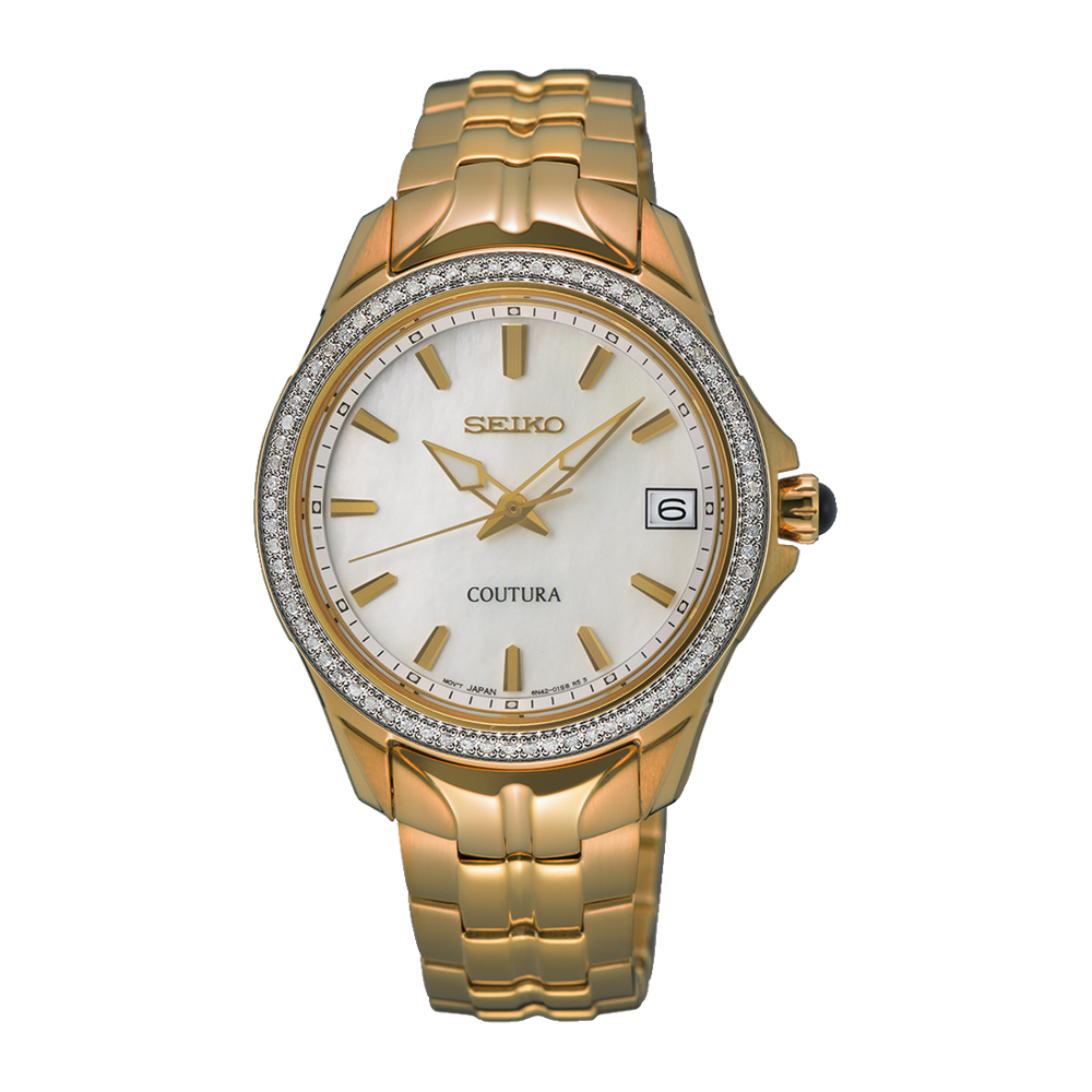Seiko Coutura Analogue Mother of Pearl Dial Stainless Steel Watch SUR592P-9