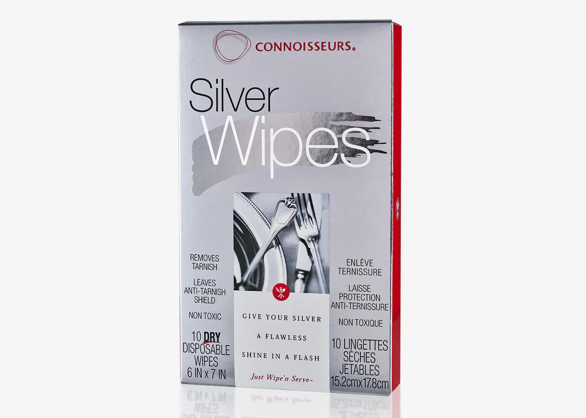 Connoisseurs 10 Dry Silver Wipes for Tarnish Removal