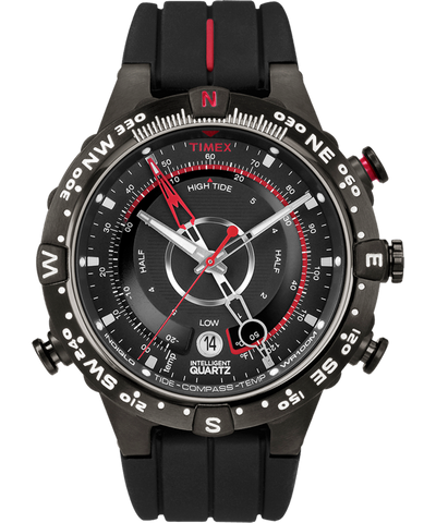 Timex Expedition North Tide Temp Compass Black Rubber Band Watch T2N720
