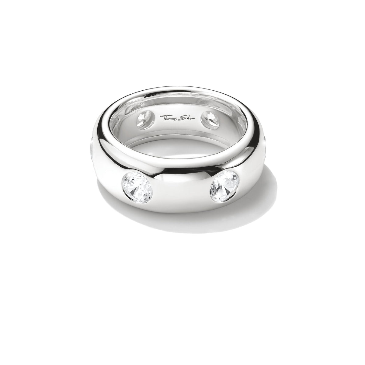 THOMAS SABO Band Ring with White Zirconia Stones