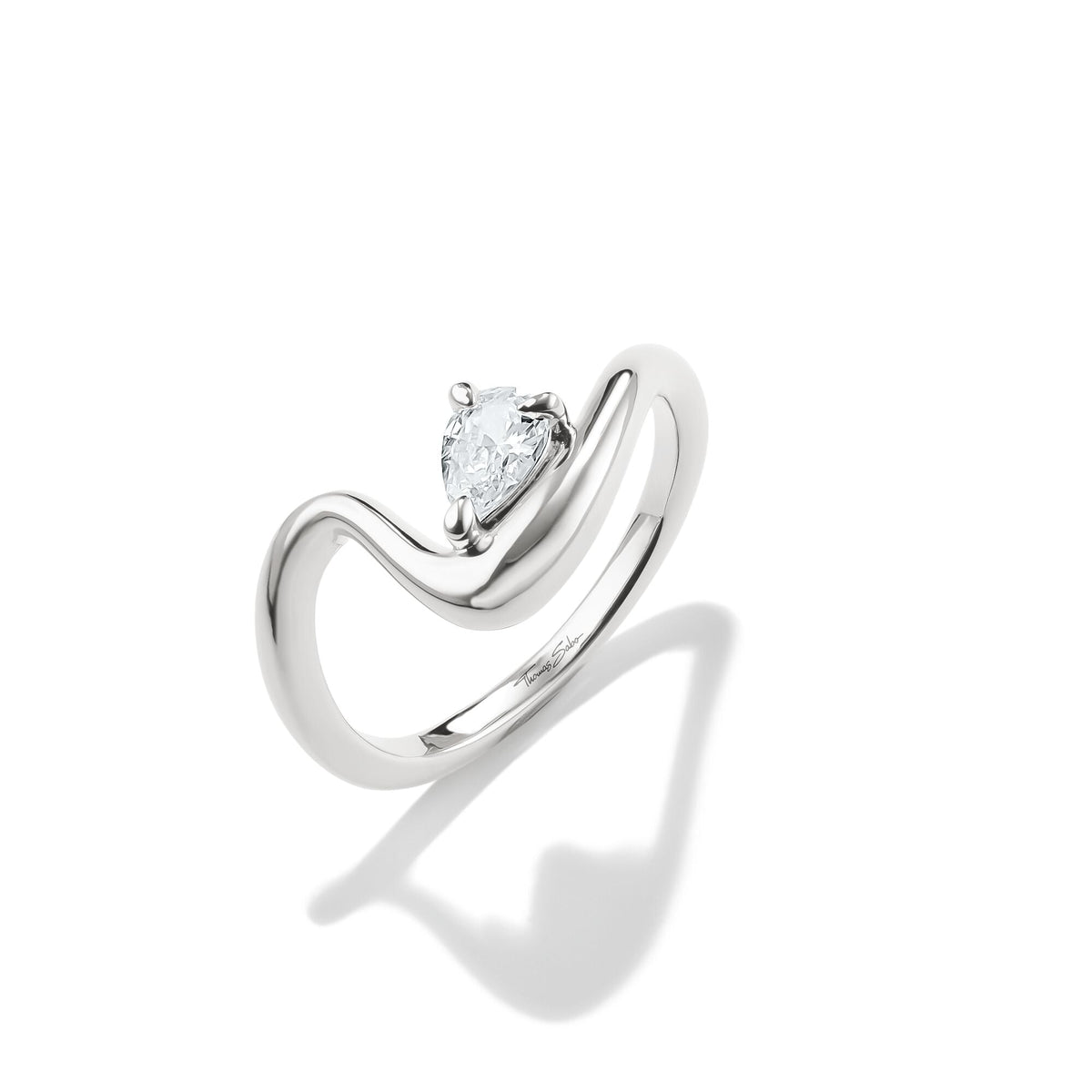 Thomas Sabo Ring with zirconia in teardrop shape TR2543-50