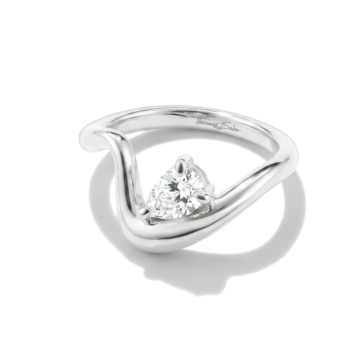 Thomas Sabo Ring with zirconia in teardrop shape TR2543-50