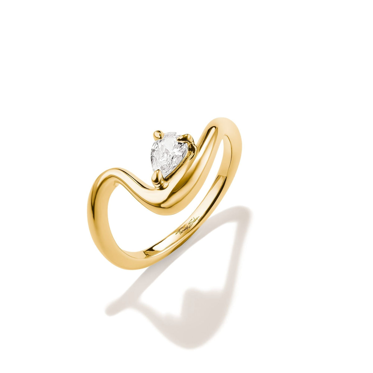 Thomas Sabo Ring with zirconia in teardrop shape TR2543MY50