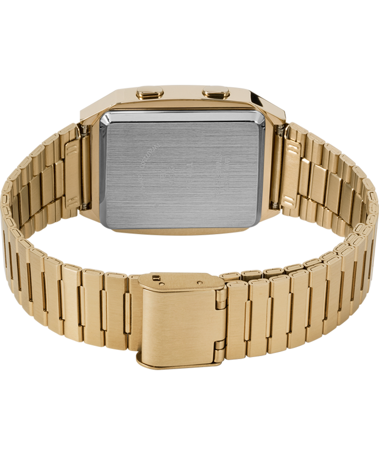 Q Timex Reissue Digital LCA 32.5 毫米不锈钢表带手表 TW2U72500