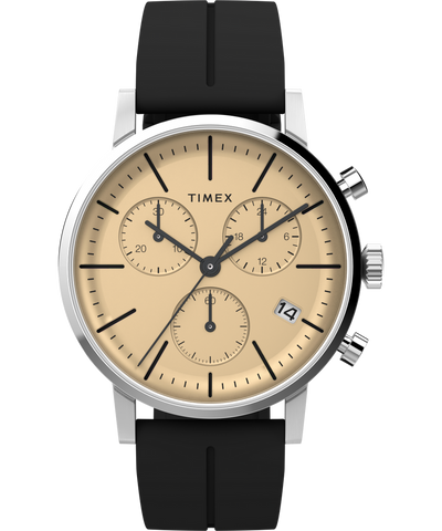 Timex Midtown 计时码表 40 毫米合成橡胶手表 TW2V70500 